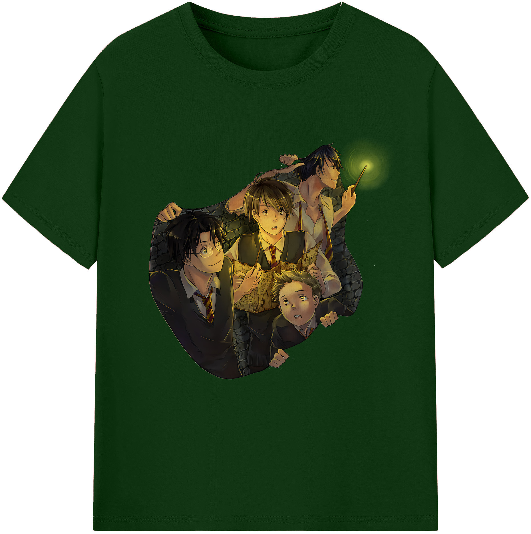 （画像用） Harry Potter ハリー・ポッターシリーズ 綿100％半袖Tシャツ（フロントプリント）
